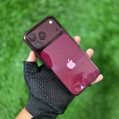 iPhone 18 Pro Anti Yellowing (Open From Bottom) Clear Case with MagSafe & Camera Control Button - Sky Blue/Wine