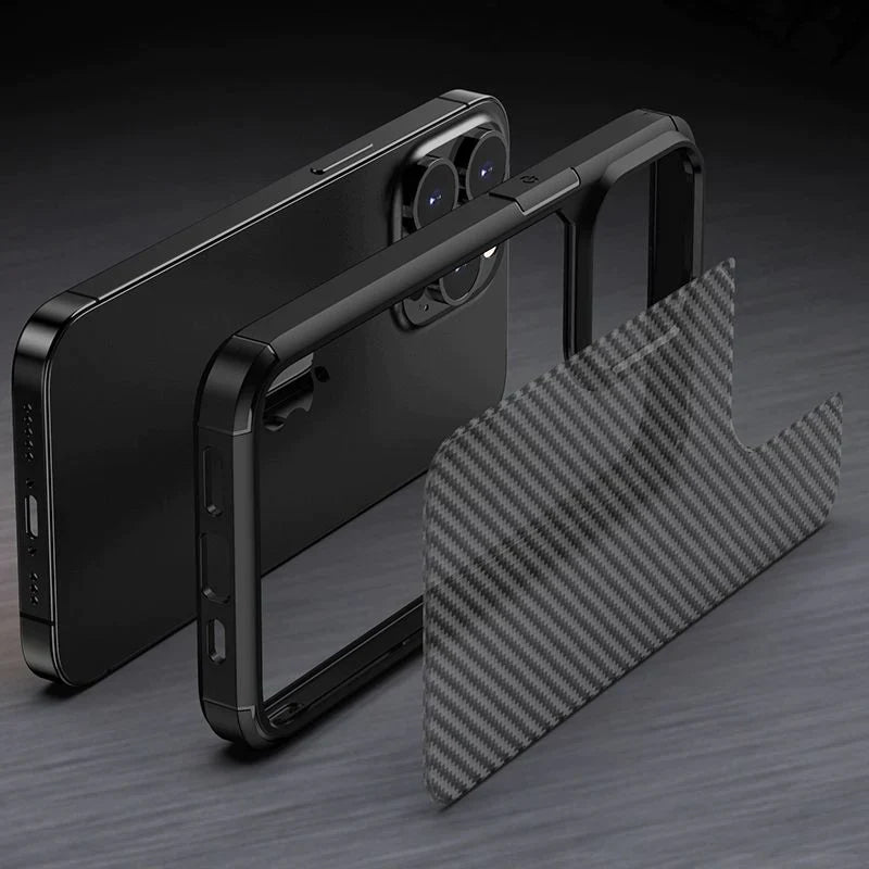 iPhone 12 Carbonfiber Transparent Hybrid Shockproof Case