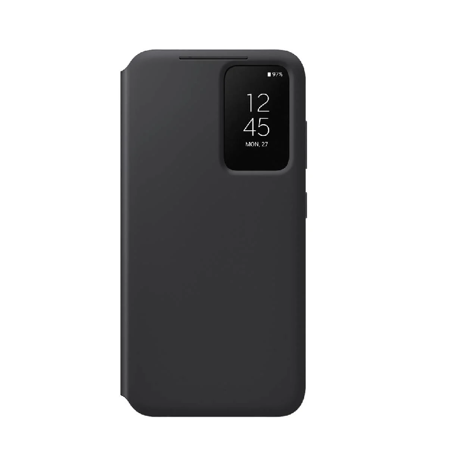 Samsung Galaxy S23 S-View Wallet Phone Case, Protective Cover-Black