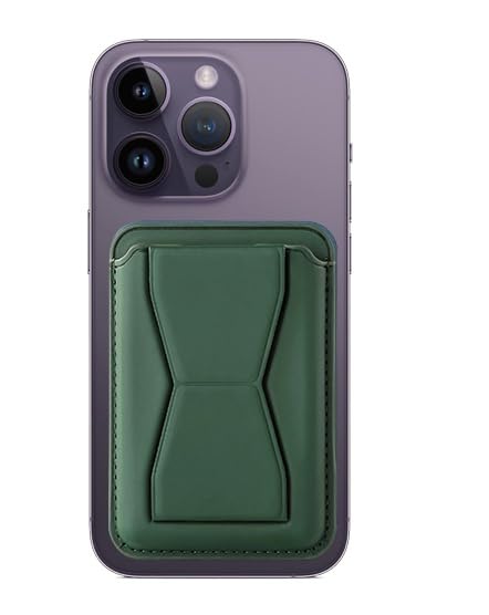 iPhone 14 Pro Faux Leather Wallet Magsafe With Stand - Blue / Green