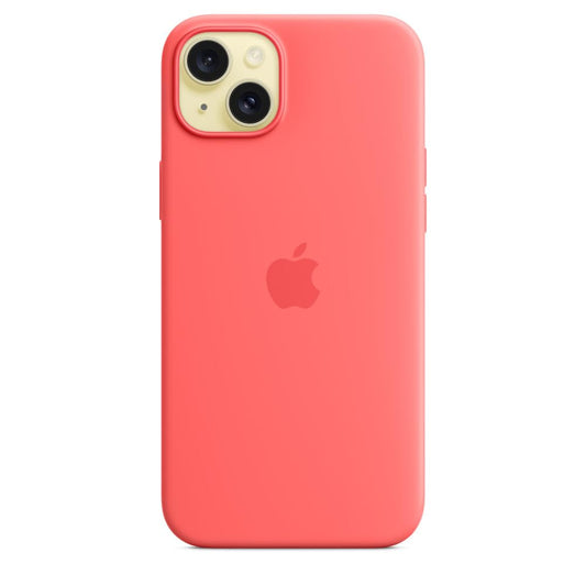 iPhone 15 Original Silicone Magsafe Case With IC Working - Guava