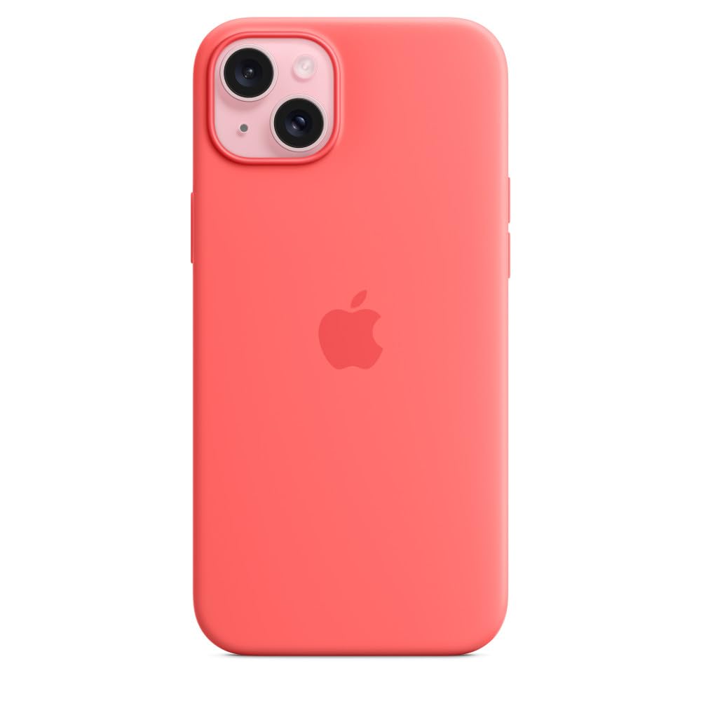 iPhone 15 Original Silicone Magsafe Case With IC Working - Guava