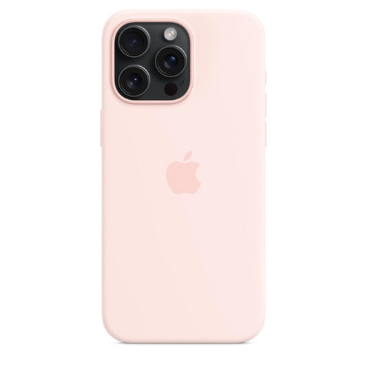 iPhone 15 Pro Original Silicone Case With Magsafe (IC Animation Working) - Pink