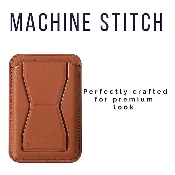iPhone 15 Faux Leather Wallet Magsafe With Stand - Brown / Purple