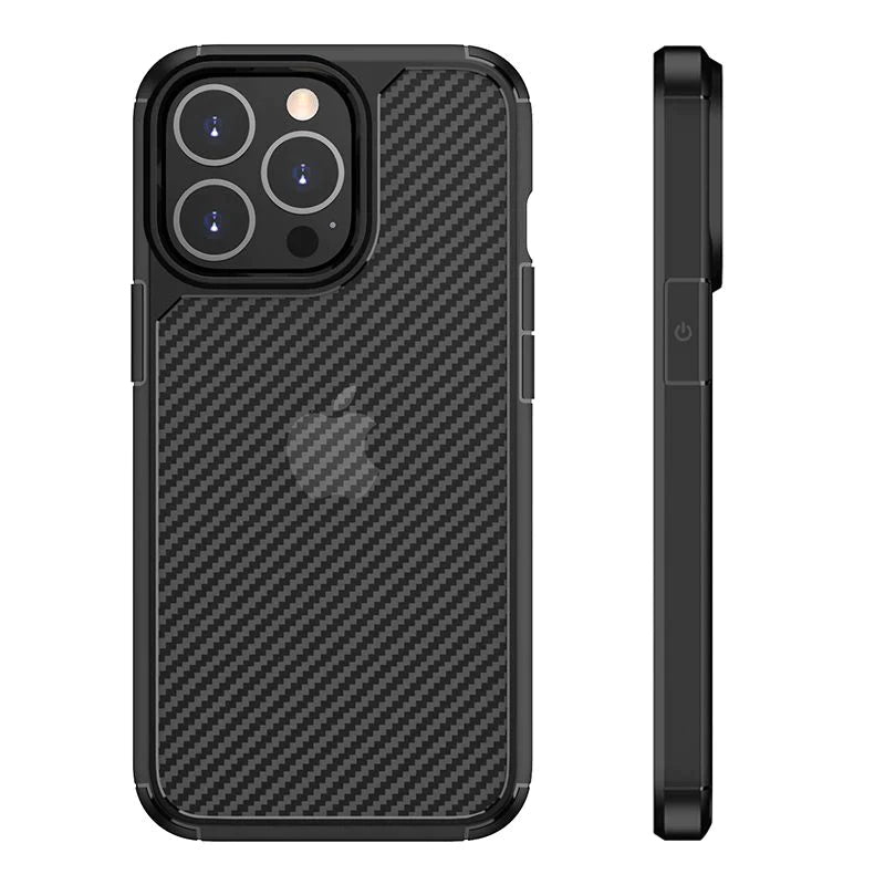 iPhone 12 Carbonfiber Transparent Hybrid Shockproof Case