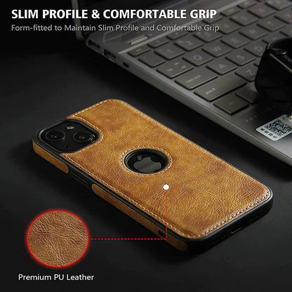 iPhone 12 Pro Max Original PU Leather Case Classic Luxury Elegant with Logo Cut