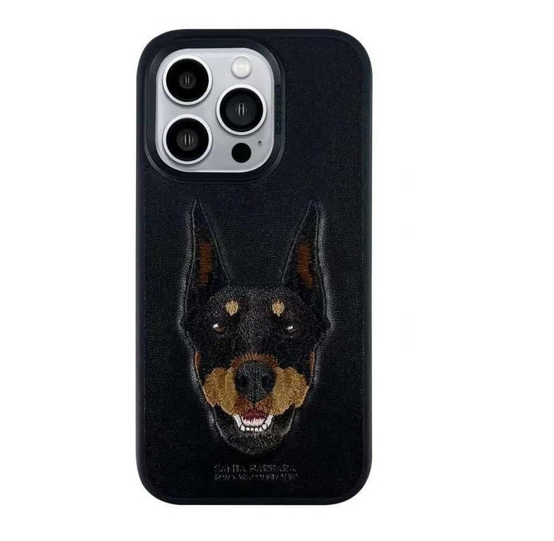 iPhone 14 Pro Max Santa Barbara Polo Racquet Club’s Curtis(Dog) Series Embroided Phone Case