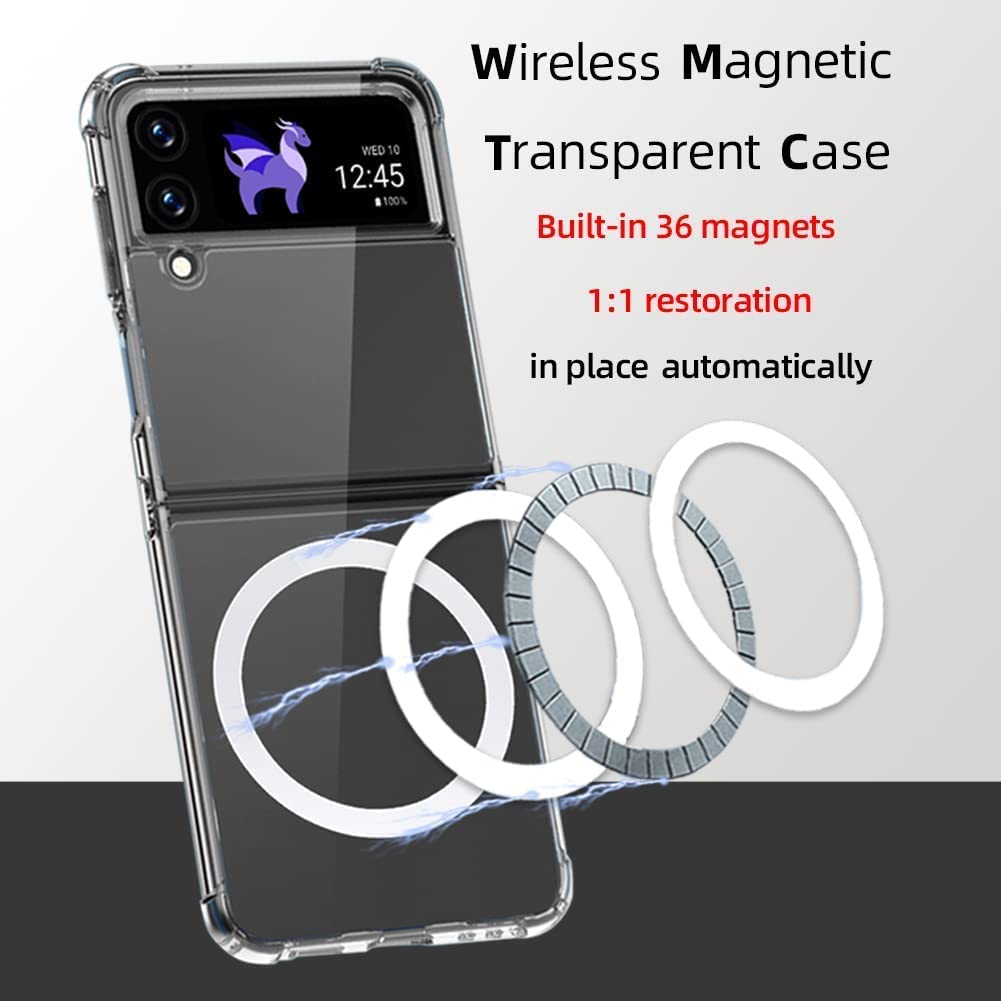 Samsung Galaxy Z Flip 4 Anti-Knock TPU Transparent MagSafe Case