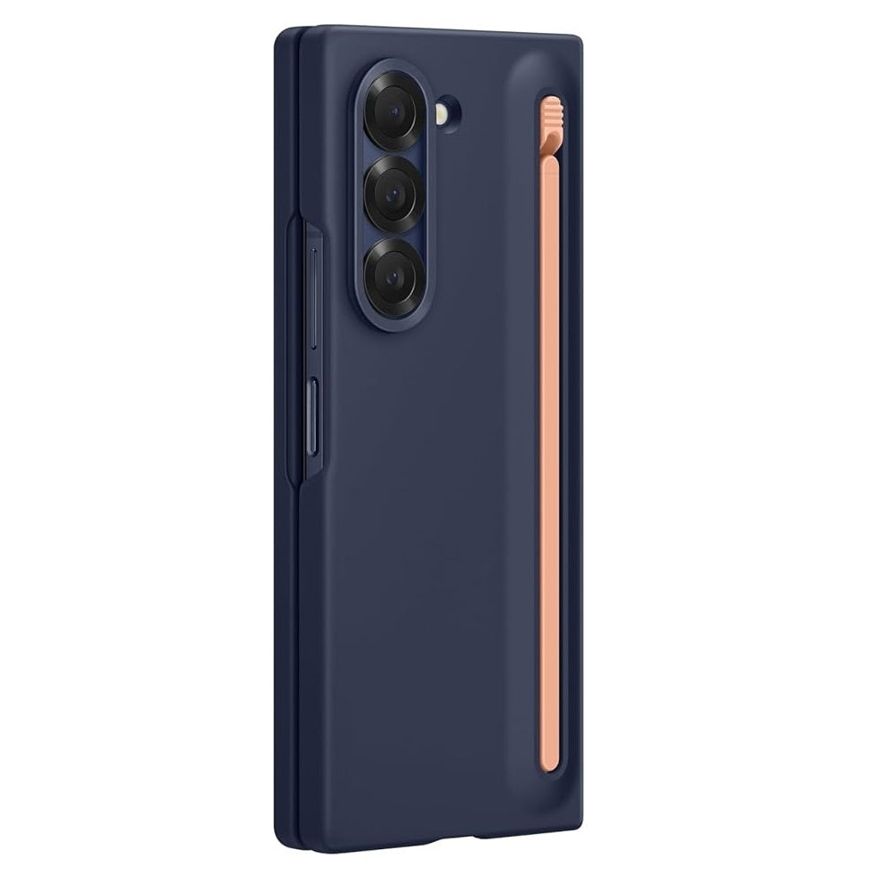 Samsung Galaxy Z Fold 6 Original Liquid Silicon Case with S-Pen - Navy Blue