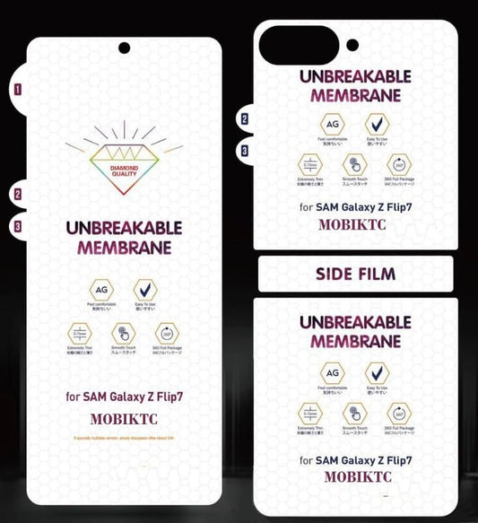 Samsung Galaxy Z Flip7 (3 Pcs Set) Protection Membrane Screen Guard