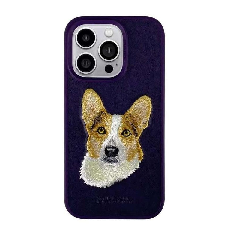 iPhone 14 Pro Max Santa Barbara Polo Racquet Club’s Curtis(Dog) Series Embroided Phone Case