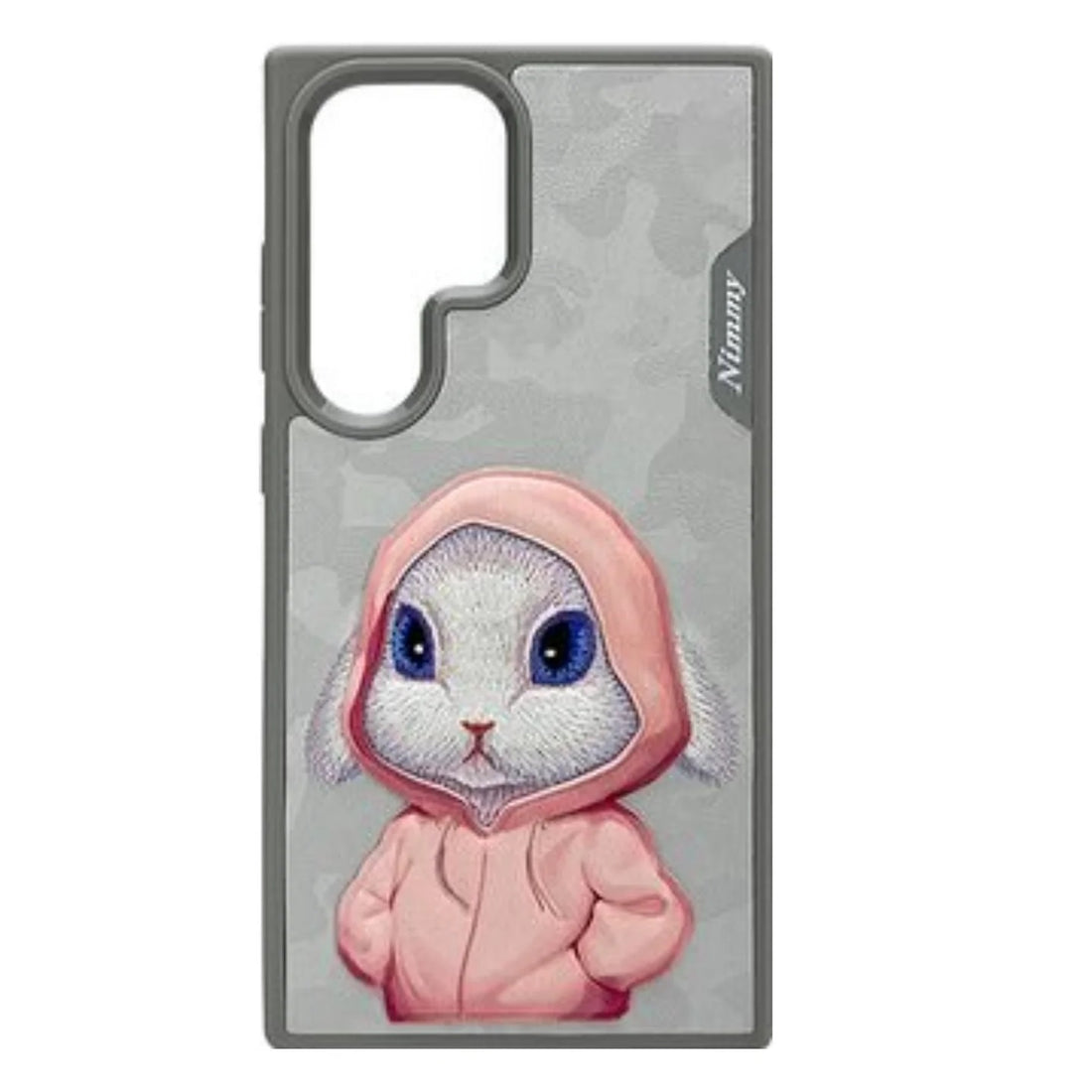 Samsung Galaxy S25 Ultra Nimmy Case, 3D Embroidery Rabbit Leather Case - Grey (Copy)