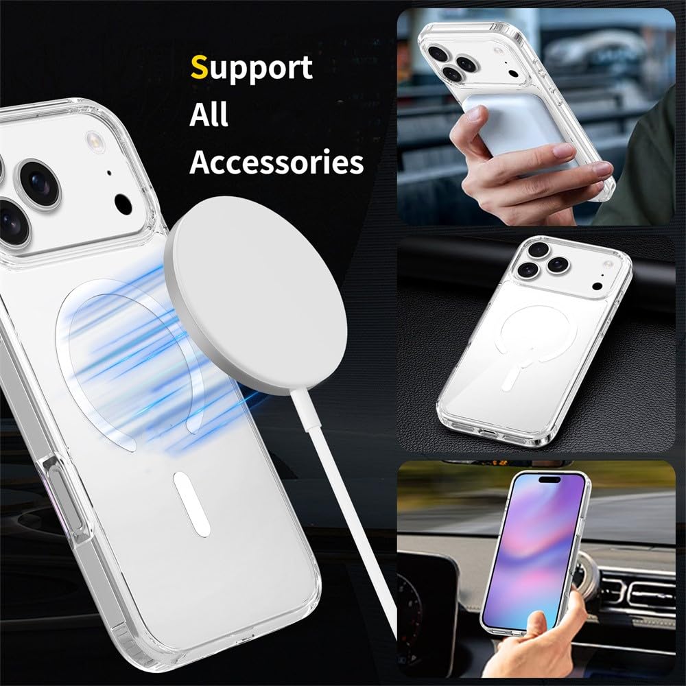 iPhone 17 Pro Max Anti Yellowing Series Transparent Cover with Magsafe - Clear