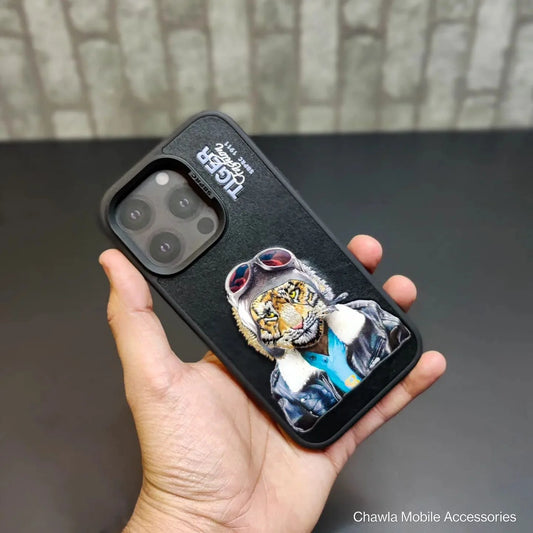 iPhone 14 Pro Santa Barbara Polo Club Fashion Tiger Leather Case