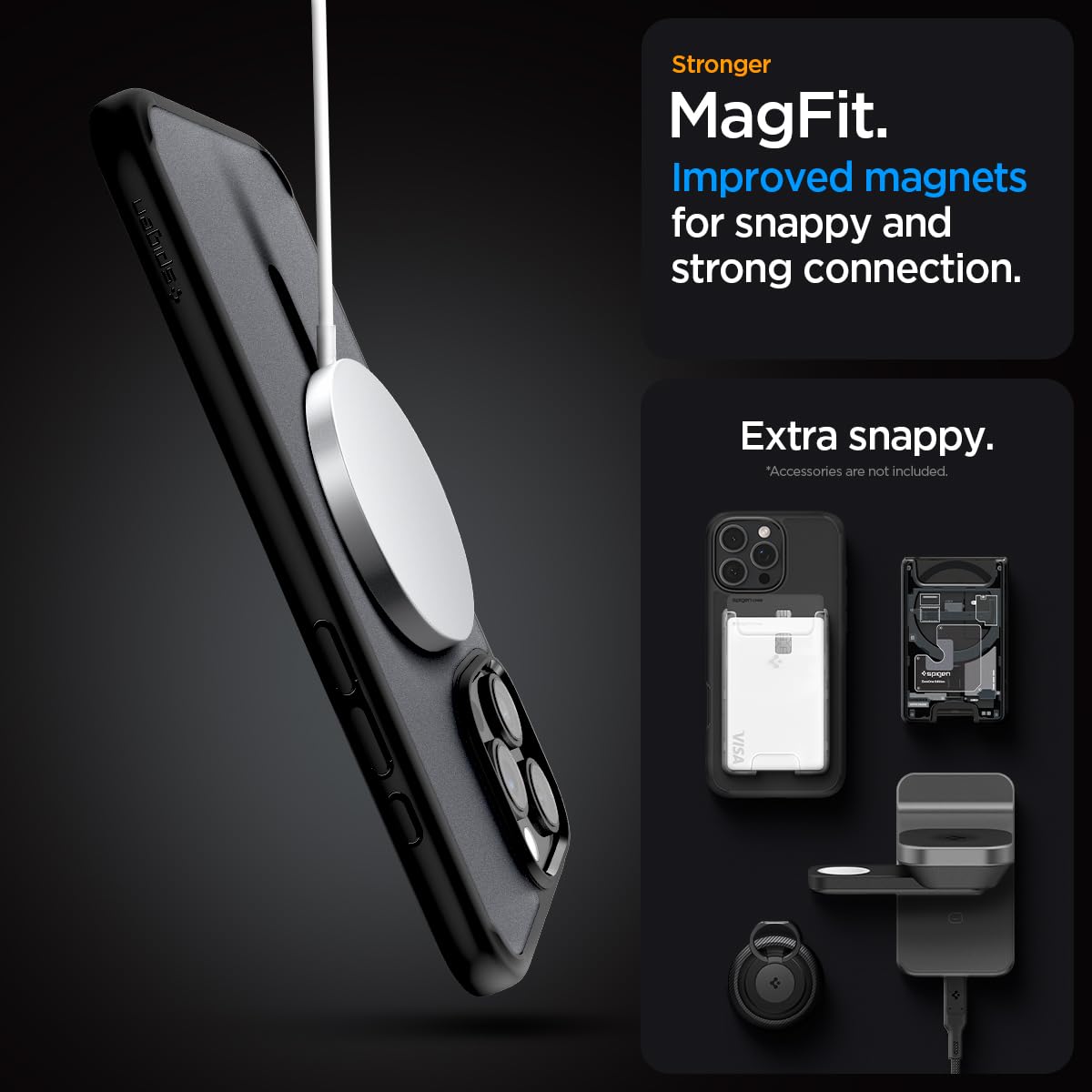 iPhone 16 Pro Max Hybrid Smoky Semi Transparent Magsafe Case (TPU + Poly Carbonate | Semi-Black)