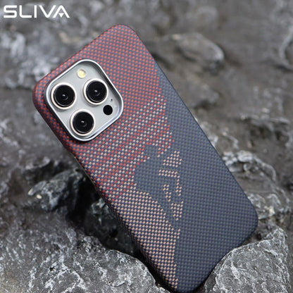 iPhone 16 Pro Max Carbon Fiber Case, SLIVA Real Carbon Aramid Fiber Case 0.5 mm Thin