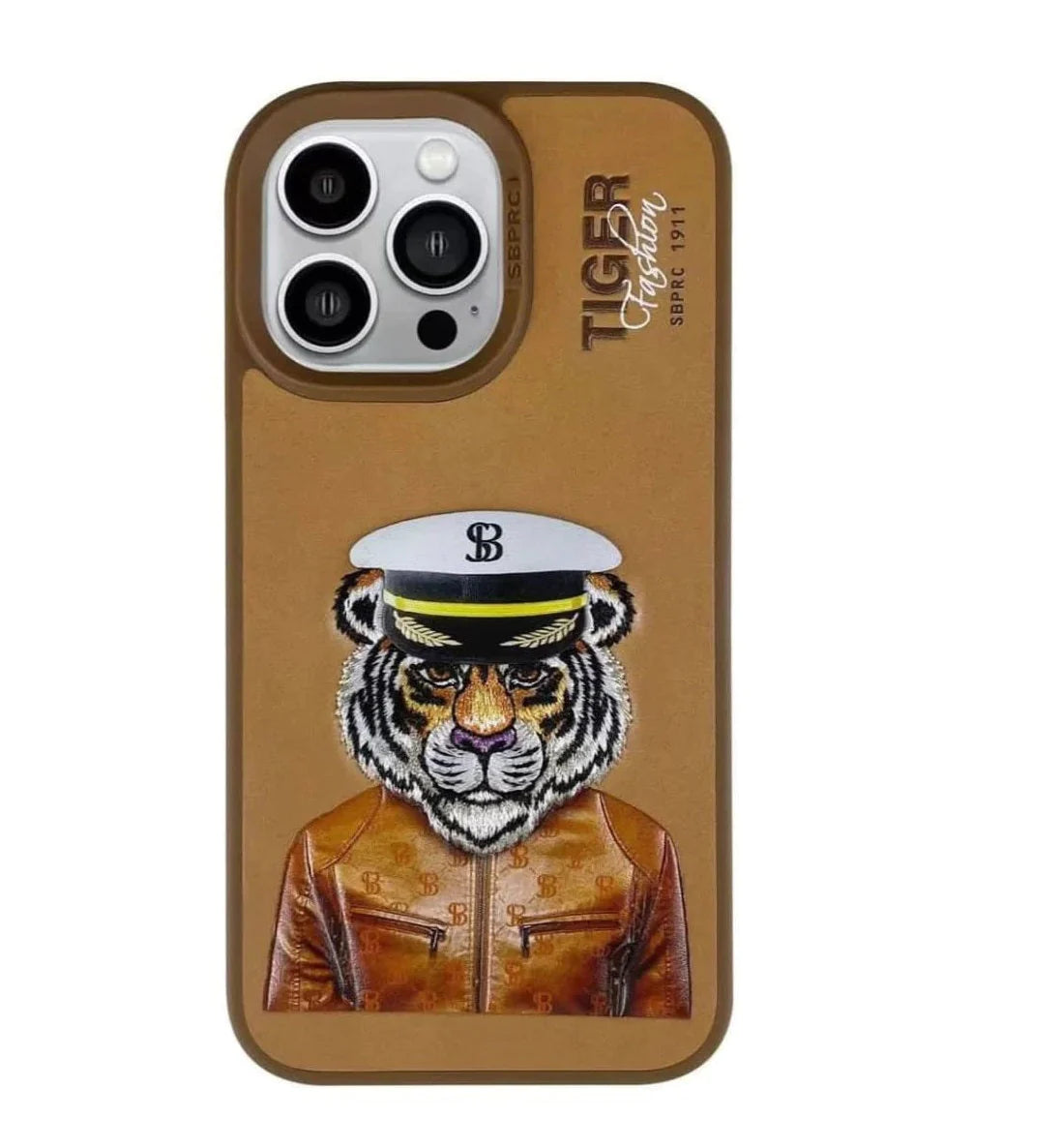 iPhone 14 Pro Santa Barbara Polo Club Fashion Tiger Leather Case