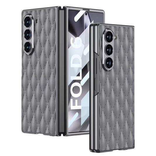Samsung Galaxy Z Fold6 Premium Cushion Leather Series Case with Front Glass
