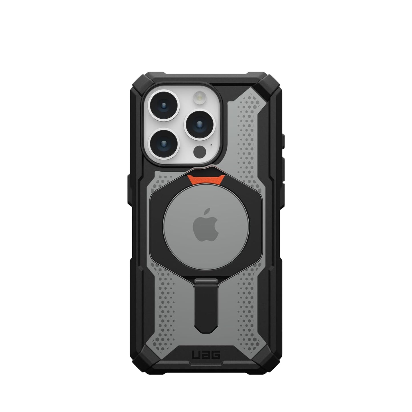 iPhone 16 Plus UAG Plasma XTE Mag-Safe Compatible, Rugged Lightweight Shockproof Metal Ring with Kickstand - Ash