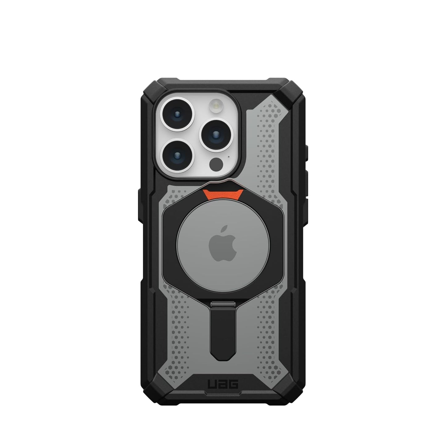 iPhone 15 UAG Plasma XTE Mag-Safe Compatible, Rugged Lightweight Shockproof Metal Ring with Kickstand