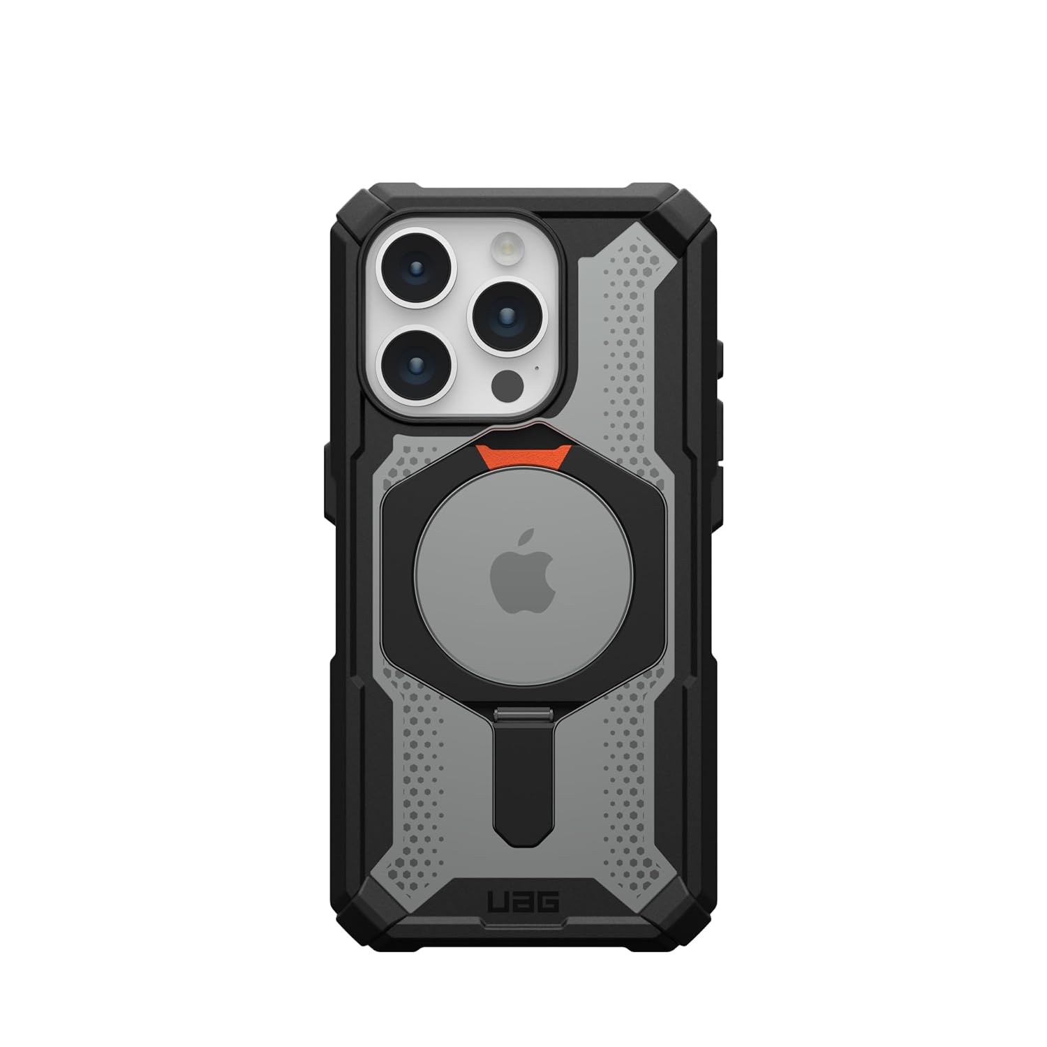 iPhone 15 UAG Plasma XTE Mag-Safe Compatible, Rugged Lightweight Shockproof Metal Ring with Kickstand