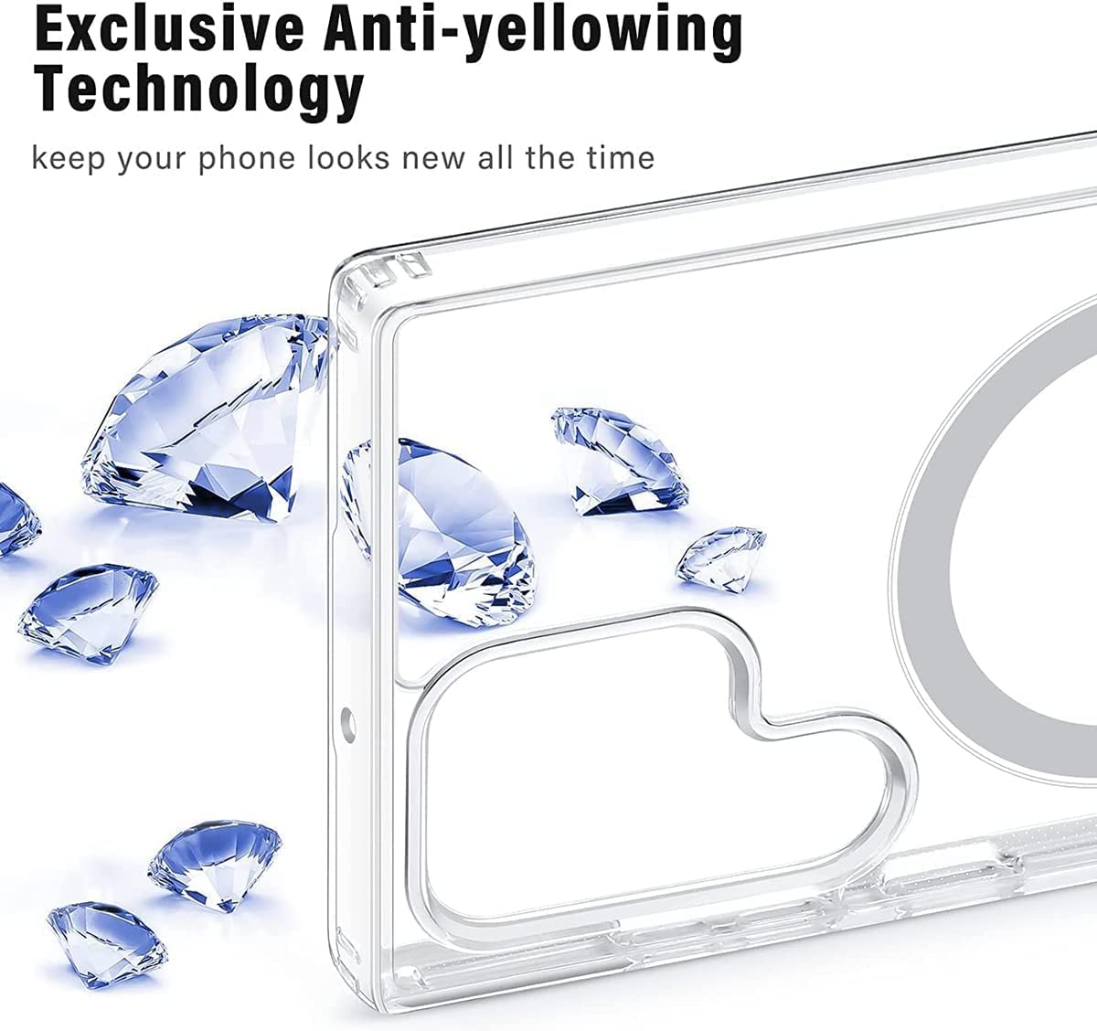 Samsung Galaxy S23 Hybrid Magnetic Protective Clear Case - Transparent