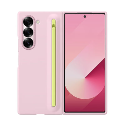 Samsung Galaxy Z Fold 6 Original Liquid Silicon Case with S-Pen - Pink