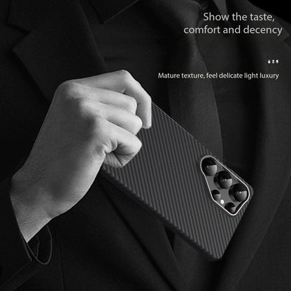Samsung Galaxy S25 Ultra Carbon Case, Slim Thin Lightweight Minimalist Style with Carbon Fiber Textures with Magsafe - Black