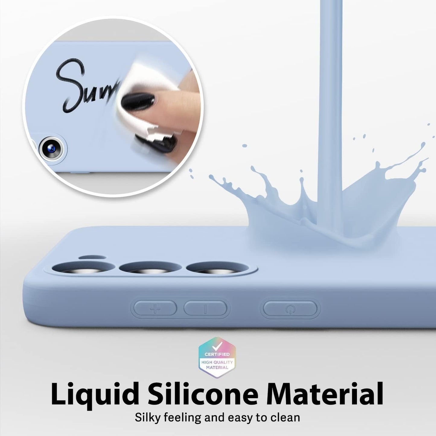 Samsung Galaxy S23 Liquid Silicon Case With Logo