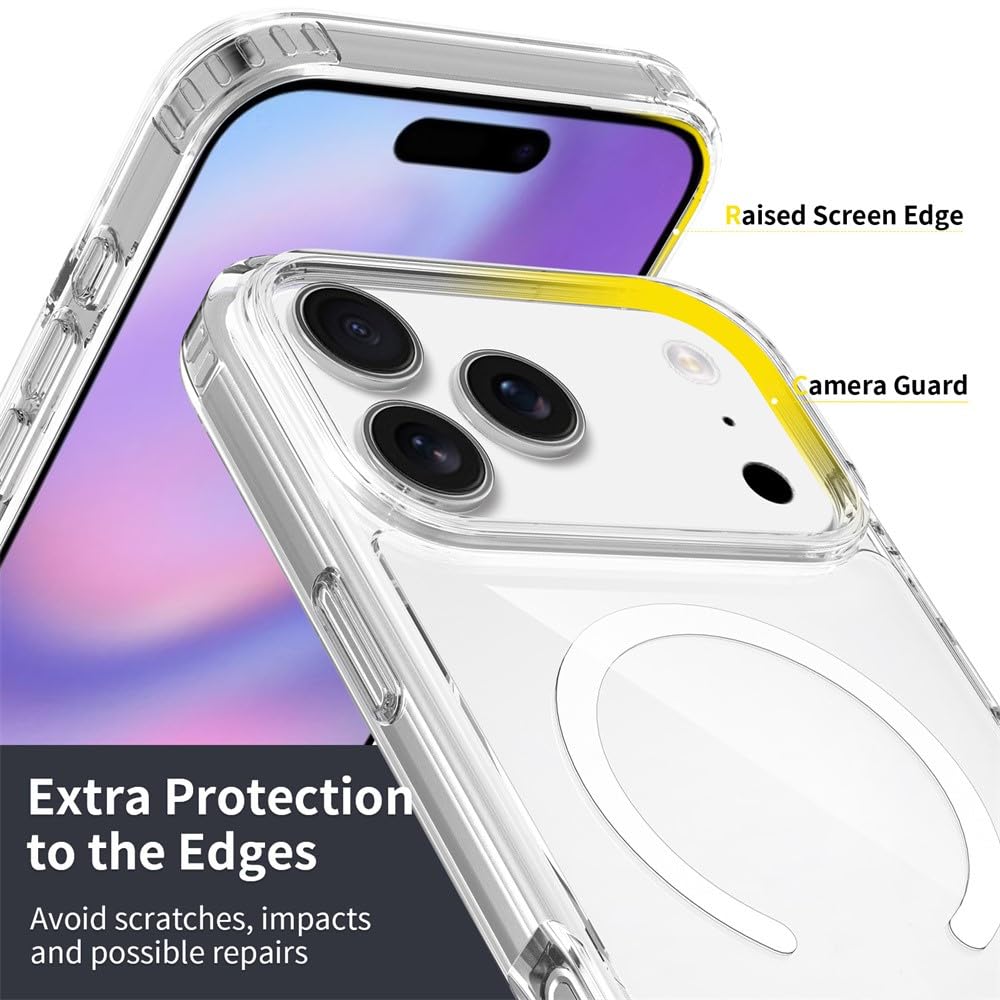 iPhone 17 Pro Max Anti Yellowing Series Transparent Cover with Magsafe - Clear