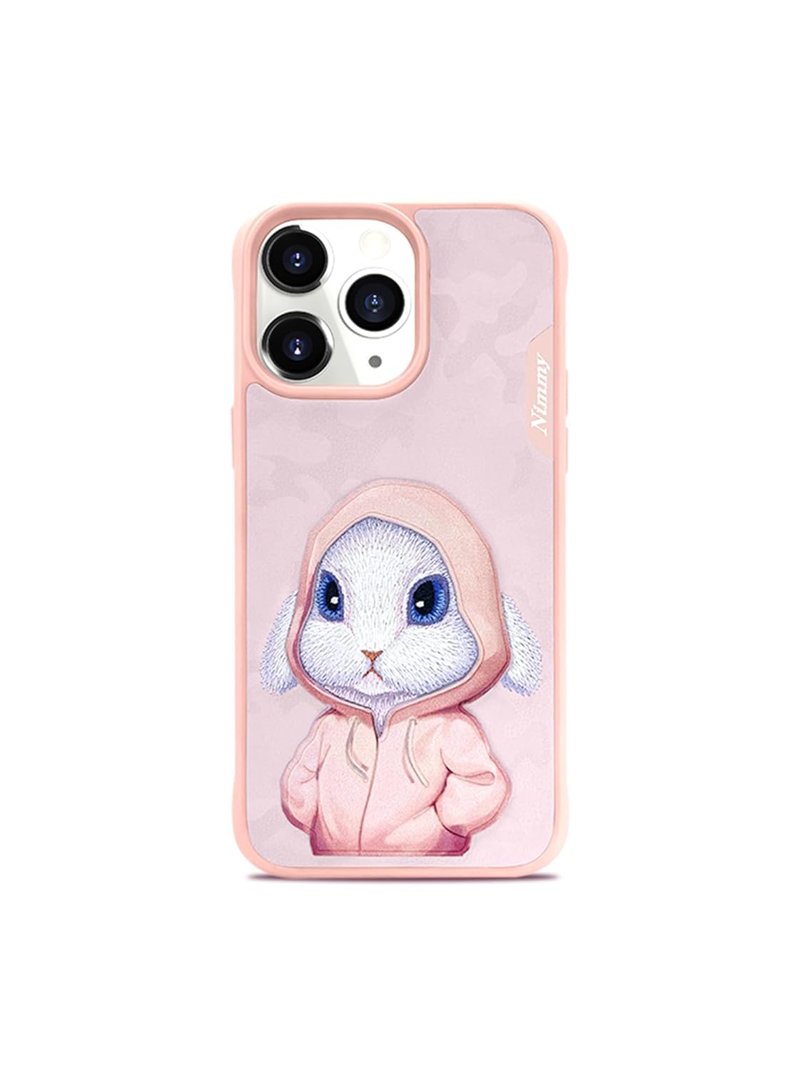 iPhone 15 Pro Nimmy Rabbit Embroidery Pet Series Leather Case