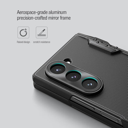 Samsung Galaxy Z Fold6 Nillkin Case, Super Frosted Matte PC Cover with Hinge Protection and S-Pen Slot - Black