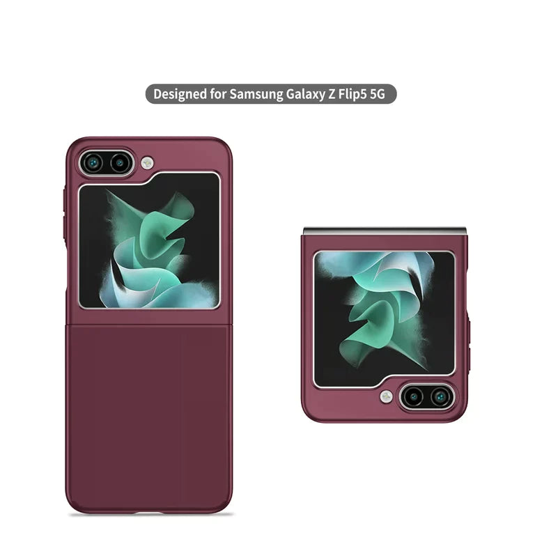 Samsung Galaxy Z Flip 5 Silicon Case Liquid Silicon Inner Fabric with Logo-Wine