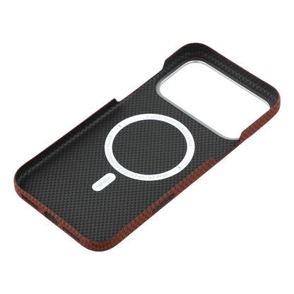 iPhone 17 Pro Max 0.8mm Ultra Slim Carbon Fiber Magnetic Cover with Magsafe - Red