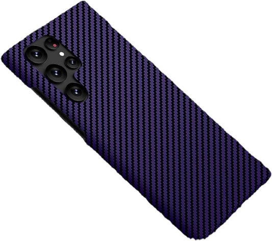 Samsung Galaxy S23 Ultra Carbon Fiber  Real Aramid Kevilar Case- Purple