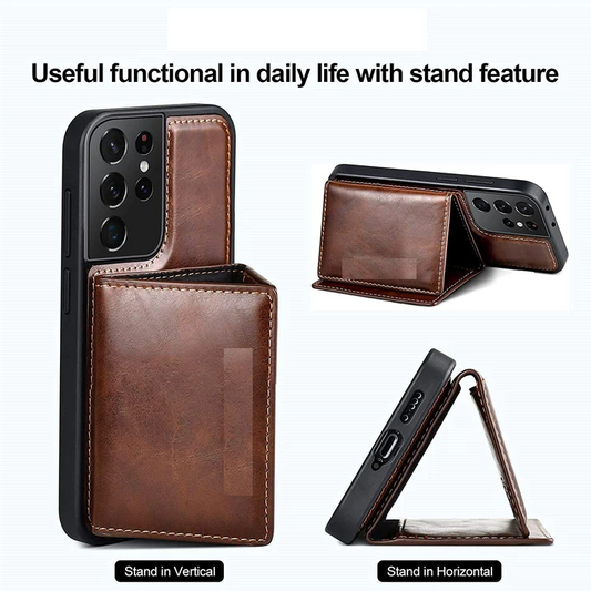 Samsung S23 Ultra Detachable Wallet Leather Back Case
