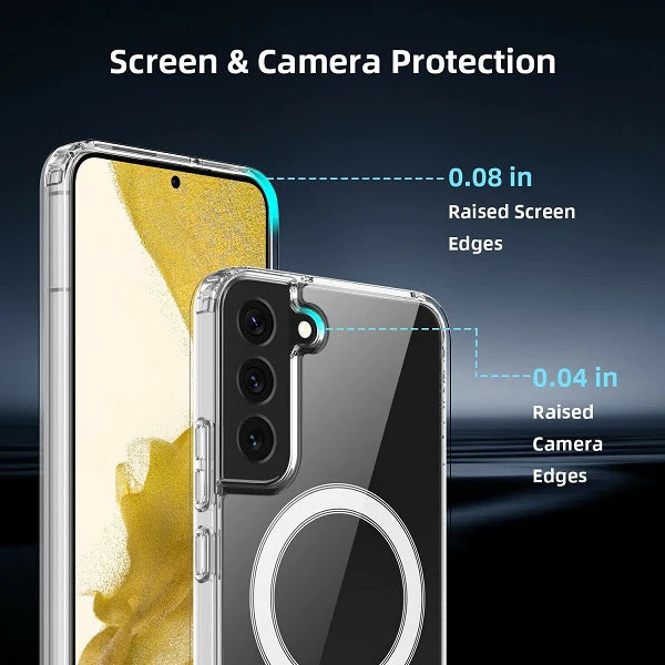 Samsung Galaxy S22 Plus Hybrid Magnetic Protective Clear Case - Transparent