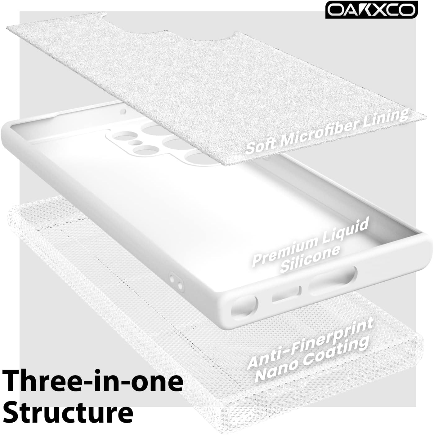 Samsung Galaxy S22 Ultra Liquid Silicon Case With Logo- White