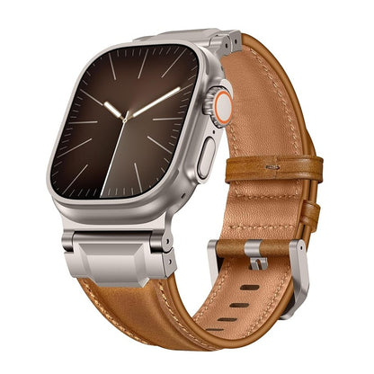 Luxury Leather Bands For iWatch 42/44/45/46/49MM - Brown