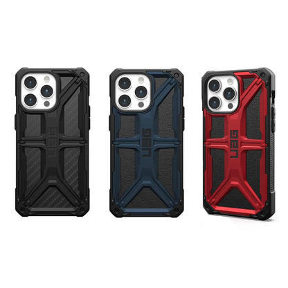 iPhone 15 Pro Max UAG Monarch Rugged Lightweight Premium Protective Case - Black/Blue/Red