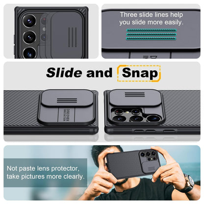 Samsung Galaxy S25 Ultra Nillkin CamShield Case, Shutter Camera Slider Cover - Black