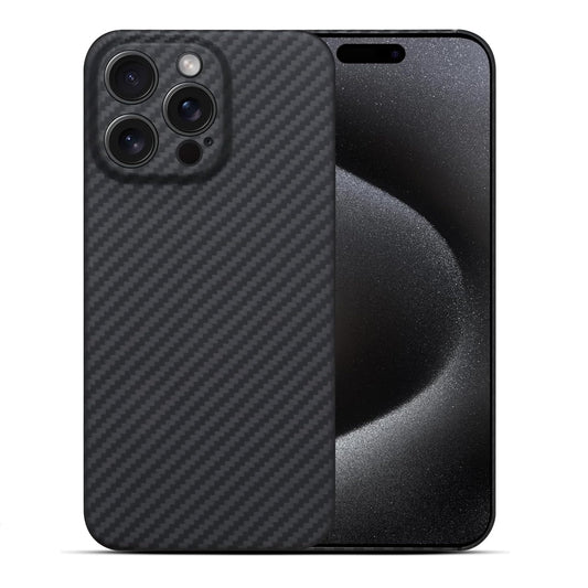 iPhone 16 Pro Max Air Carbon Kzdoo Ultra-Thin and Lightweight Aramid Carbon Fiber Case - Black