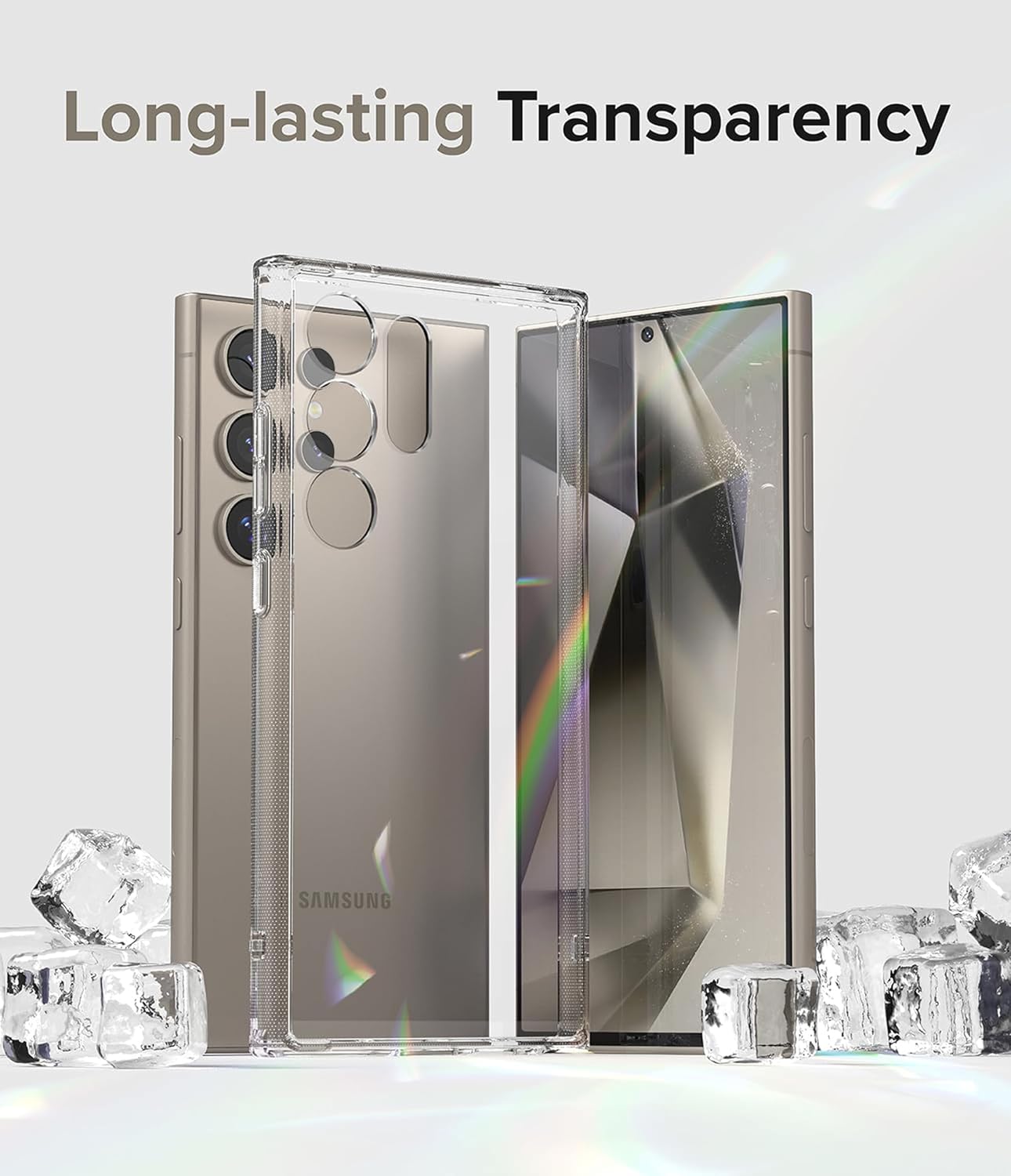 Samsung Galaxy S25 Ultra Silicon Transparent Case, Crystal Clear Hard Shell Camera Protection Case - Clear