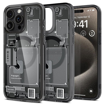 iPhone 15 Ultra Hybrid Zero One MagFit MagSafe Matte Shine Case- Black