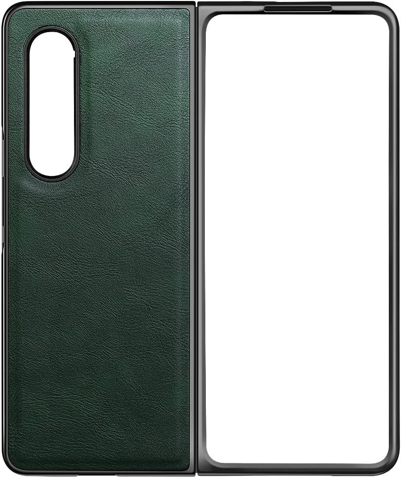Samsung Galaxy Z Fold 4 Plain Leather Case-Green
