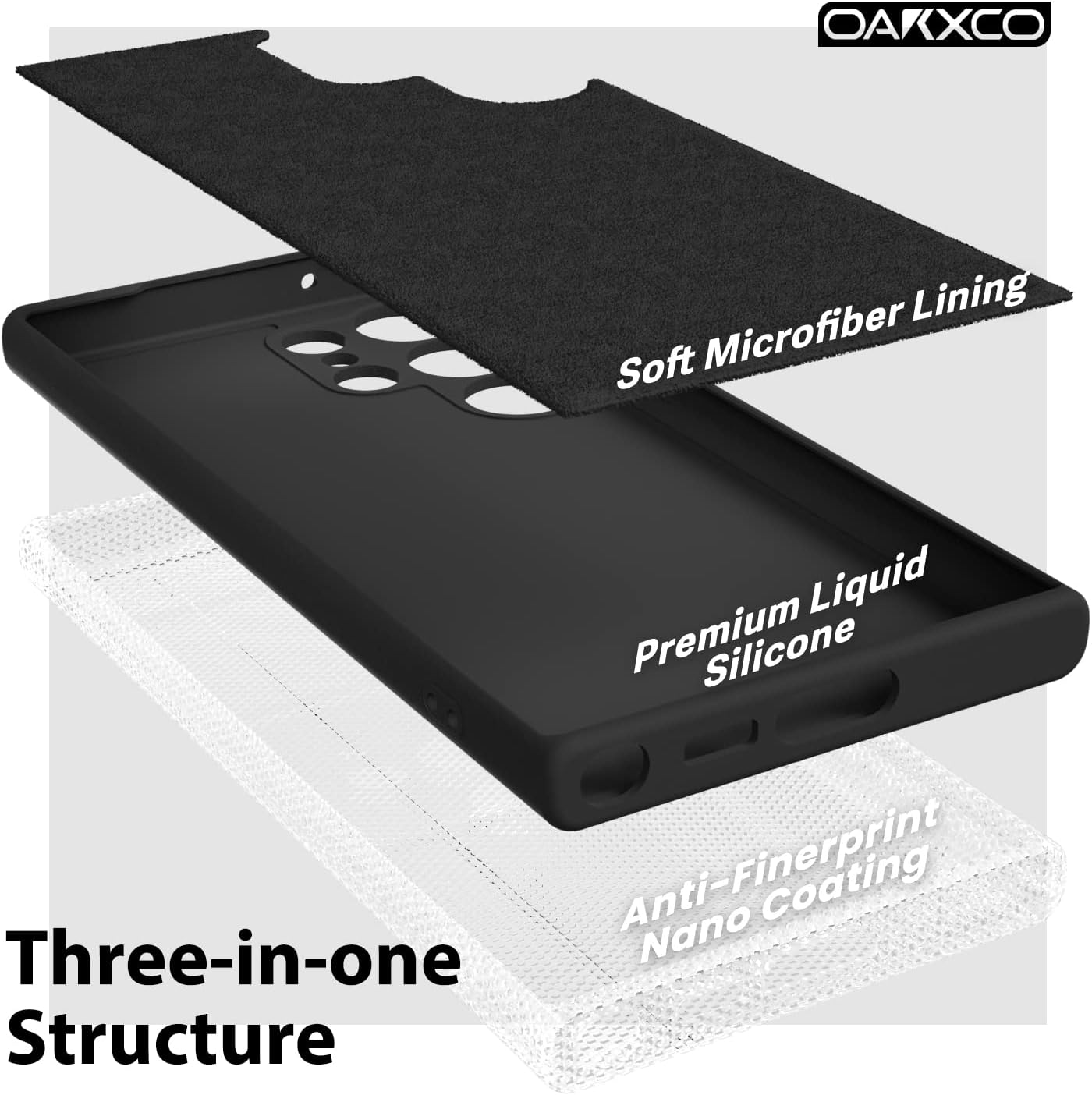 Samsung Galaxy S23 Ultra Liquid Silicon Case With Logo- Black