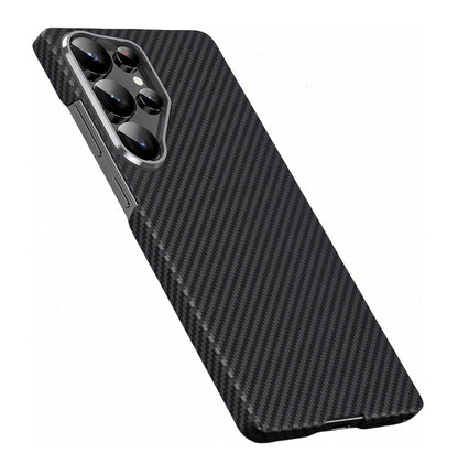 Samsung Galaxy S25 Ultra Carbon Case, Slim Thin Lightweight Minimalist Style with Carbon Fiber Textures with Magsafe - Black