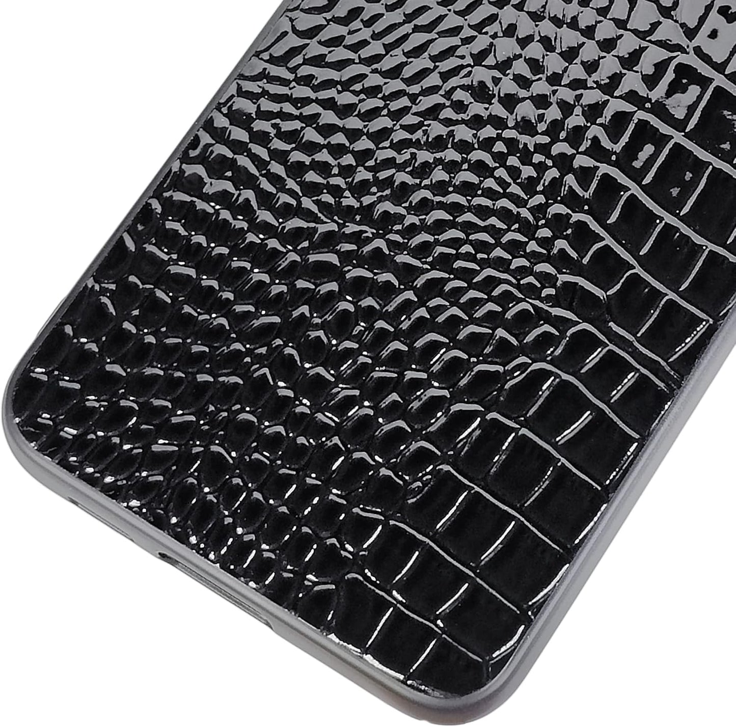 Samsung Galaxy S23 Ultra Crocodile Synthetic Patent Leather Cover, Classic Alligator Fashion