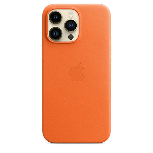 iPhone 13 Pro Max Leather Case-Orange