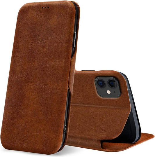 iPhone 12 Leather Flip Cover Stand With Card Holder Case